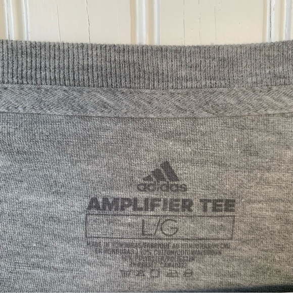 Adidas Gray (Large) Amplifier Long Sleeve Tee Shirt - Picture 3 of 4